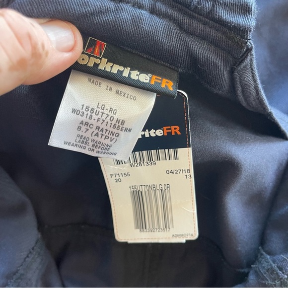 New Workrite FR Nomex Bib Overall - Navy Men Size Large - Picture 15 of 16